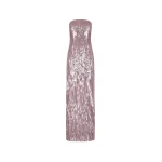 Oscar de la Renta Sequin Fringe Strapless Gown