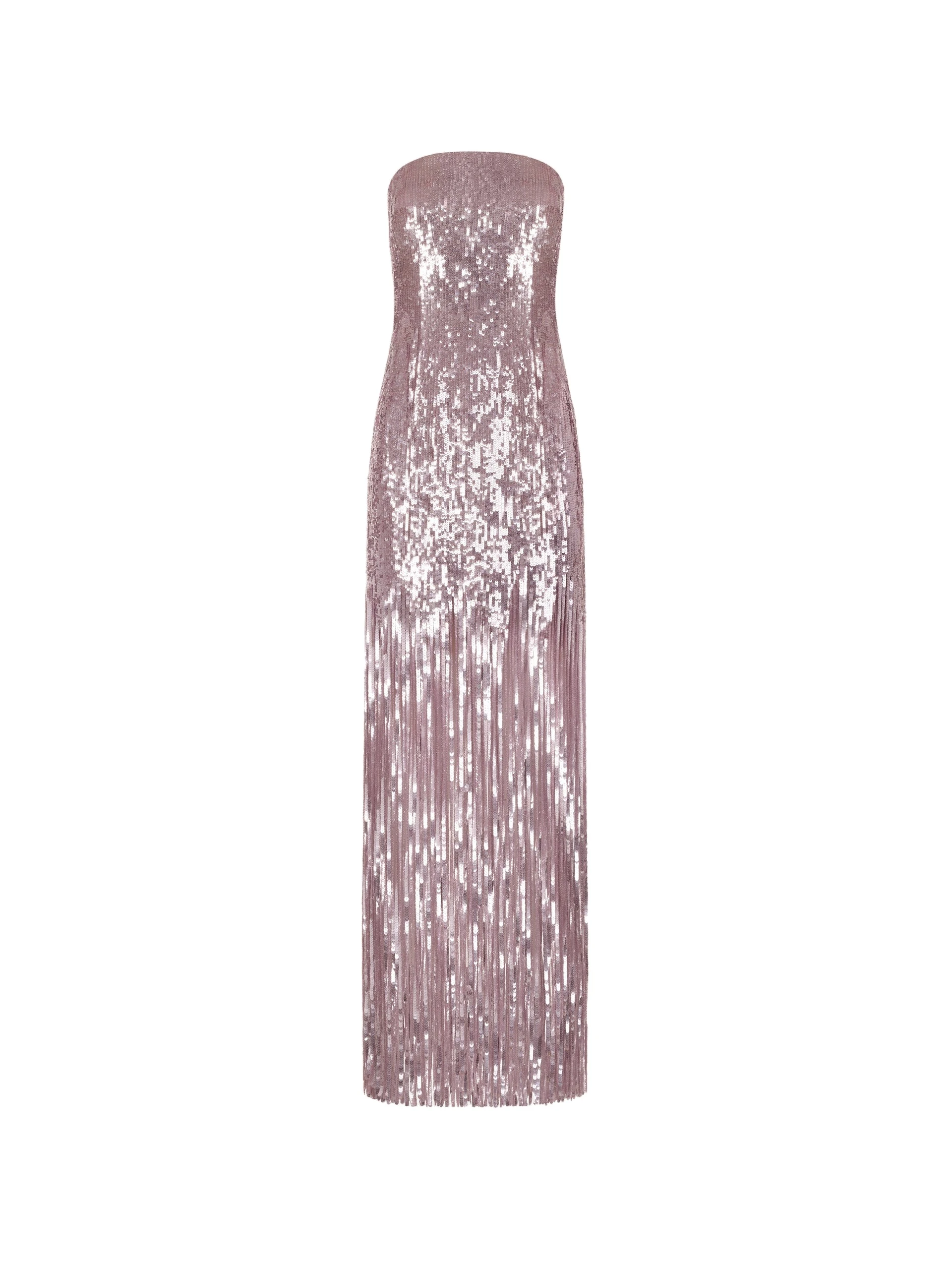 Oscar de la Renta Sequin Fringe Strapless Gown | Dresses | Coveti Oscar de la Renta Sequin Fringe Strapless Gown