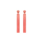 Oscar de la Renta Silk Rope Tassel Clip-On Earrings in Guava