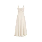 Oscar de la Renta Slub Wool Tweed Midi Dress