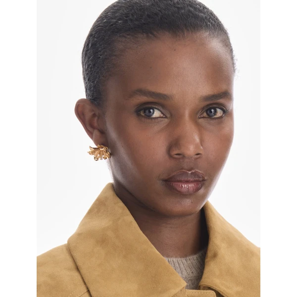 Oscar de la Renta Small Lily Flower Earrings, view 2