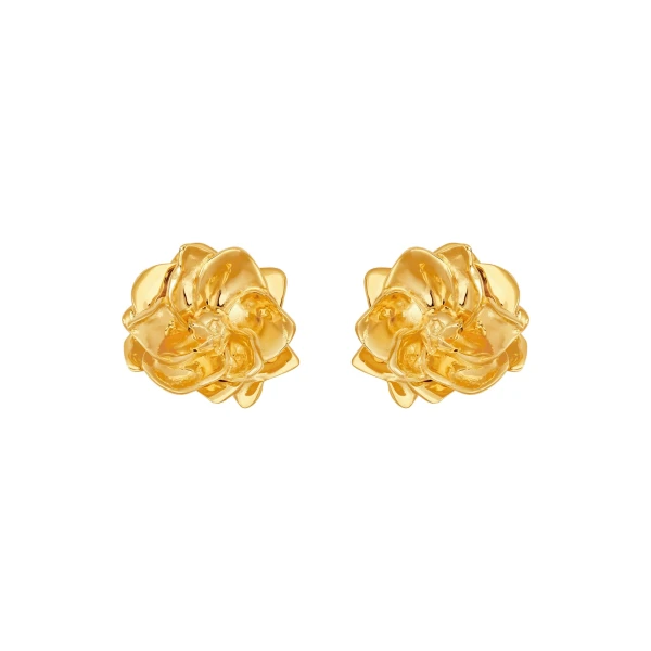 Oscar de la Renta Small Lily Flower Earrings