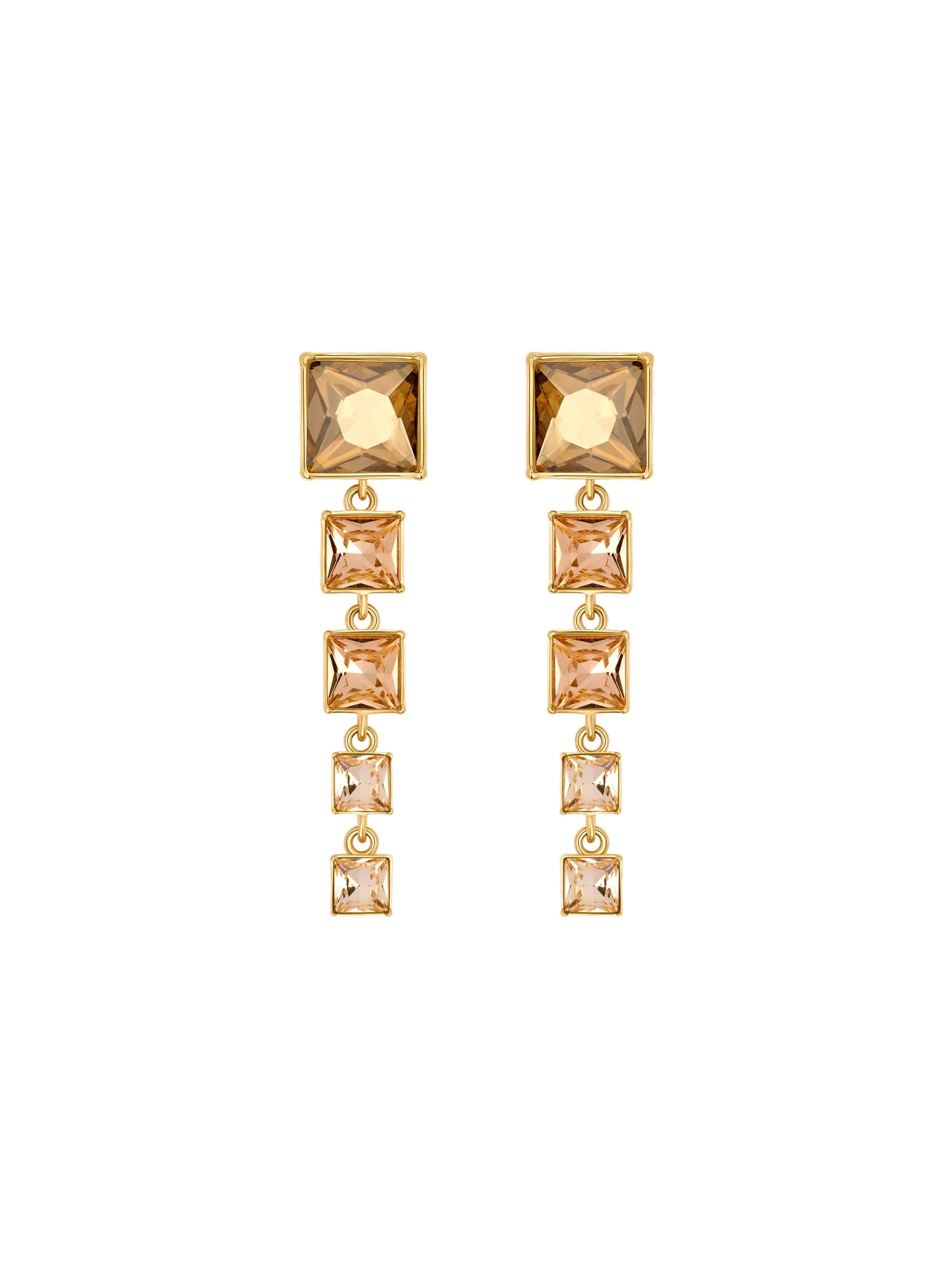 Oscar de la Renta Square-Cut Rhinestone Drop Earrings | Jewelry | Coveti Oscar de la Renta Square-Cut Rhinestone Drop Earrings