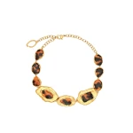 Oscar de la Renta Tortoise Stone Collar Necklace