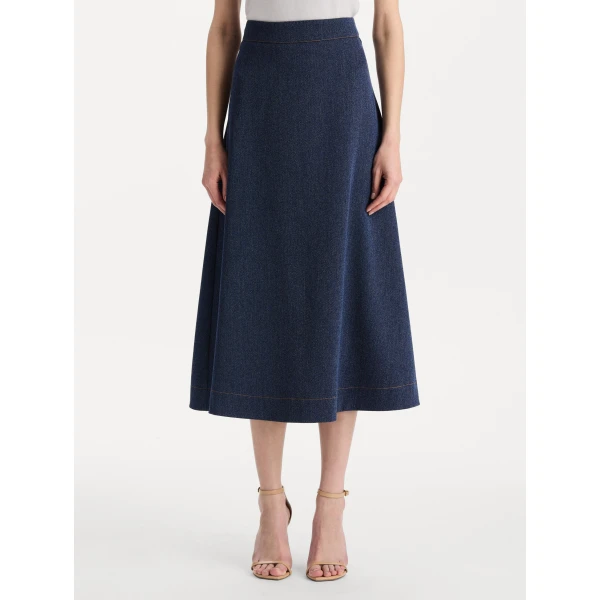 Oscar de la Renta Wool Midi Skirt, view 3