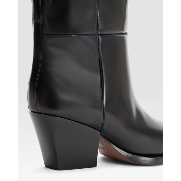 Paris Texas Jane 60 Boots in Black Brushed Leather | Boots | Coveti