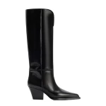 Paris Texas Jane 60 Boots in Black Brushed Leather | Coveti