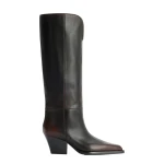 Paris Texas Jane 60 Boots in Rouge Noir Vintage-Effect Leather | Coveti