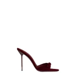 Paris Texas Lidia 105 Buckle Mules in Deep Red Velvet | Coveti