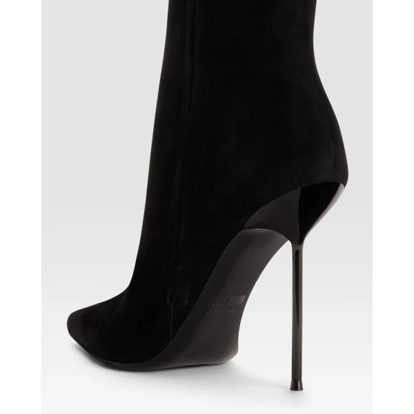 Paris Texas Lidia 105 Fur Boots in Black Suede | Boots | Coveti