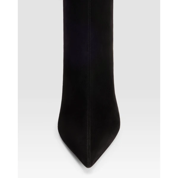 Paris Texas Lidia 105 Fur Boots in Black Suede | Boots | Coveti