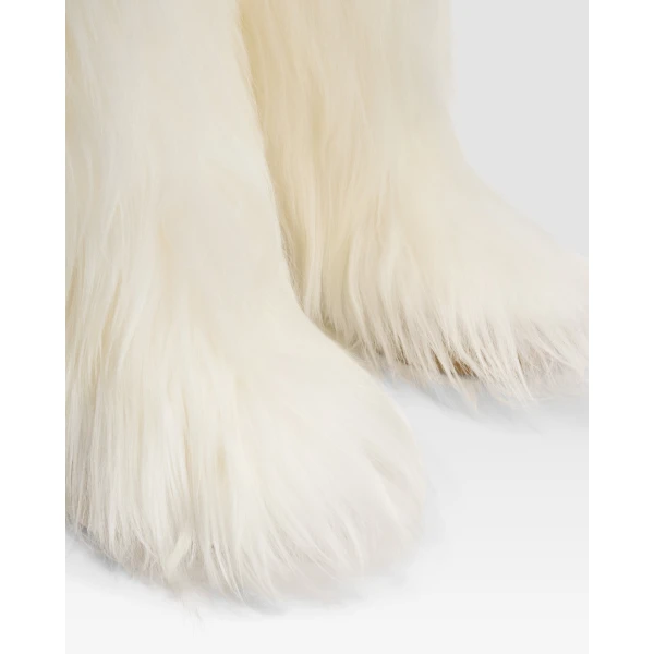 Paris Texas Napa 20 Furry Boots in Ivory Kidassia Fur | Boots | Coveti