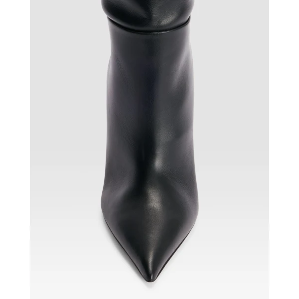 Paris Texas Vera 105 Over-the-Knee Boots in Black Leather | Boots | Coveti