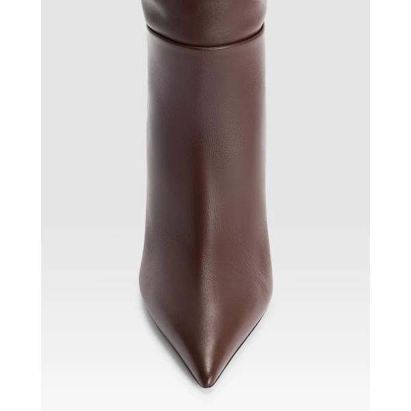 Paris Texas Vera 105 Over-the-Knee Boots in Cioccolato Leather | Boots | Coveti