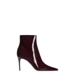 Paris Texas Vera 85 Ankle Boots in Dark Rouge Noir Patent Leather | Coveti
