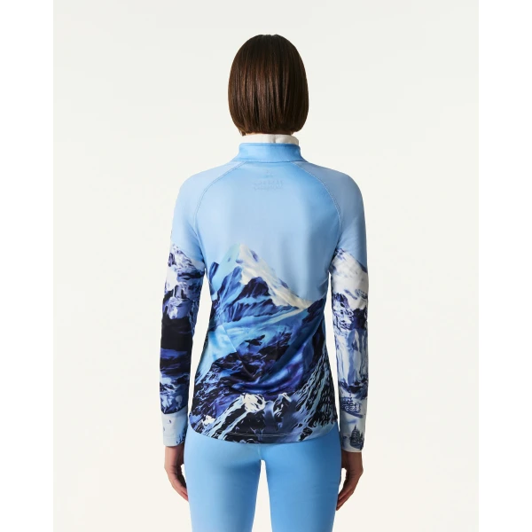 Perfect Moment 1/4 Zip Base Layer Top in Landscape, view 5 | Long Sleeve | Coveti