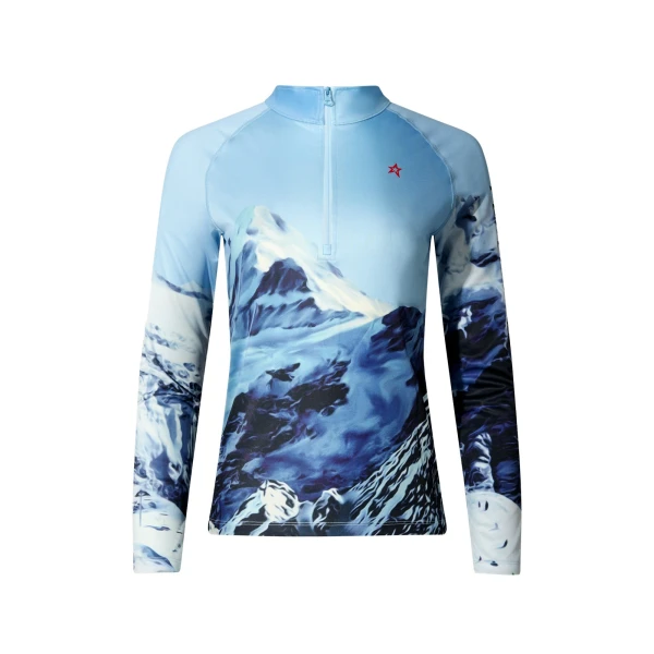 Perfect Moment 1/4 Zip Base Layer Top in Landscape | Long Sleeve | Coveti
