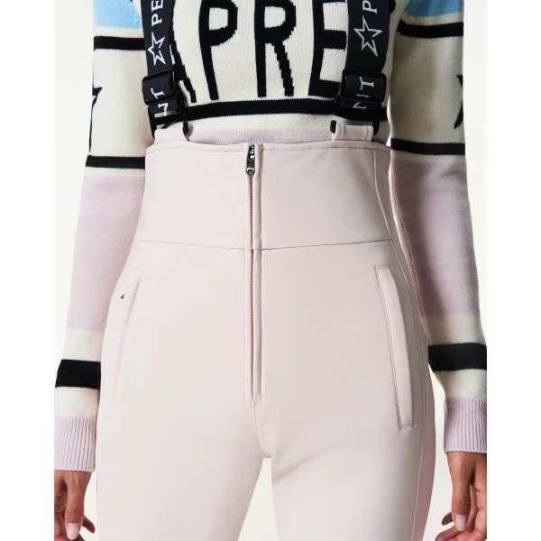 Perfect Moment 80s Slalom Bib Ski Pant in Oyster Pink, view 4 | Pants | Coveti