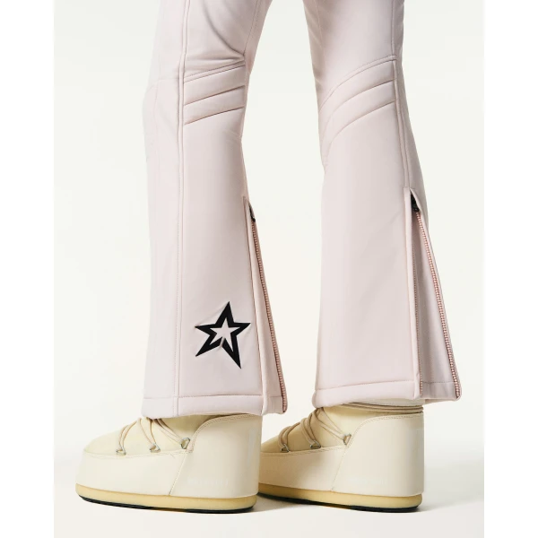 Perfect Moment 80s Slalom Bib Ski Pant in Oyster Pink, view 6 | Pants | Coveti