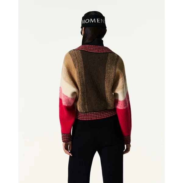 Perfect Moment Alpaca & Wool V-Neck Sweater in Autumn, view 5 | Sweaters | Coveti
