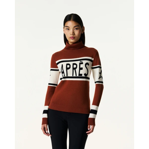 Perfect Moment Apres Schild Merino Wool Sweater in Autumn, view 3 | Sweaters | Coveti