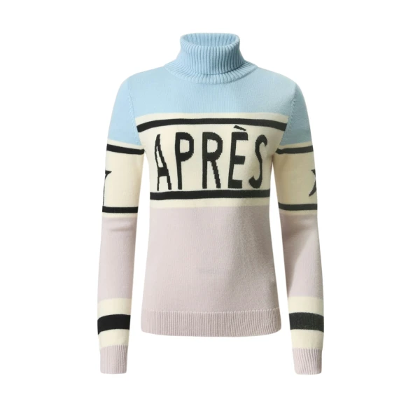 Perfect Moment Apres Schild Merino Wool Sweater in Cloud Blue | Sweaters | Coveti