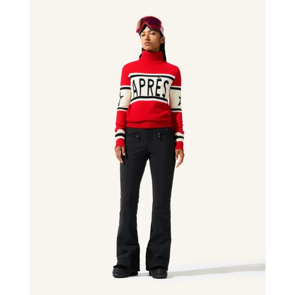 Perfect Moment Apres Schild Merino Wool Sweater in Red, view 3 | Sweaters | Coveti