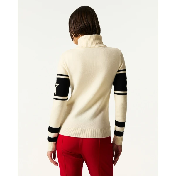 Perfect Moment Apres Schild Merino Wool Sweater in White, view 5 | Sweaters | Coveti