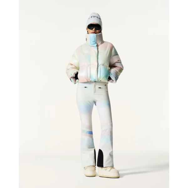 Perfect Moment Astralis Down Ski Jacket in Pastel Rainbow, view 2 | Jackets | Coveti