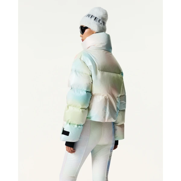 Perfect Moment Astralis Down Ski Jacket in Pastel Rainbow, view 5 | Jackets | Coveti