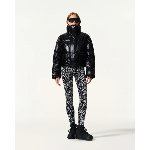 Perfect Moment Astralis Down Ski Jacket in Shiny Black, view 2 | Jackets | Coveti