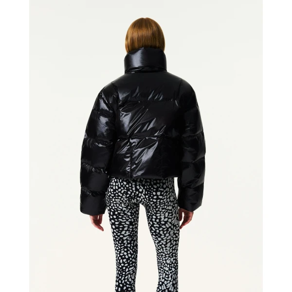 Perfect Moment Astralis Down Ski Jacket in Shiny Black, view 4 | Jackets | Coveti