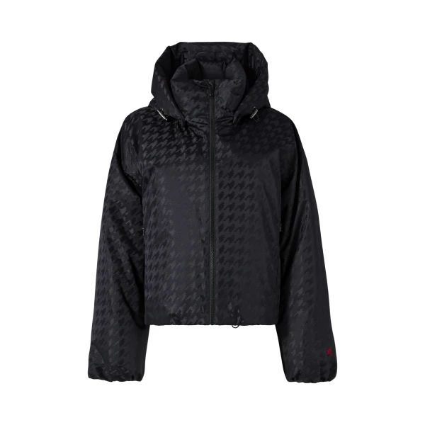 Bubble Down Puffer Jacket in Black Houndstooth