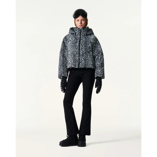 Perfect Moment Bubble Down Puffer Jacket in Snow Leopard, view 2 | Jackets | Coveti