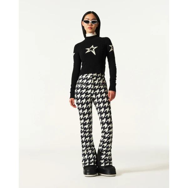 Perfect Moment Cable Merino Wool Sweater in Black, view 2 | Sweaters | Coveti