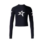 Perfect Moment Cable Merino Wool Sweater in Navy | Sweaters | Coveti