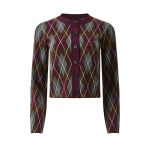 Perfect Moment Chalet Merino Wool Cardigan in Burgundy | Cardigan | Coveti