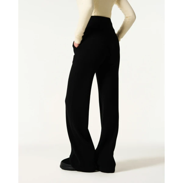 Perfect Moment Chalet Merino Wool Knitted Pant in Black, view 4 | Pants | Coveti