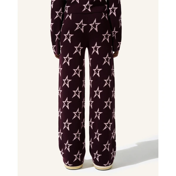 Perfect Moment Chalet Merino Wool Knitted Pant in Burgundy 2235, view 3 | Pants | Coveti