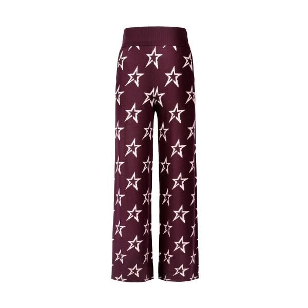 Perfect Moment Chalet Merino Wool Knitted Pant in Burgundy 2235 | Pants | Coveti
