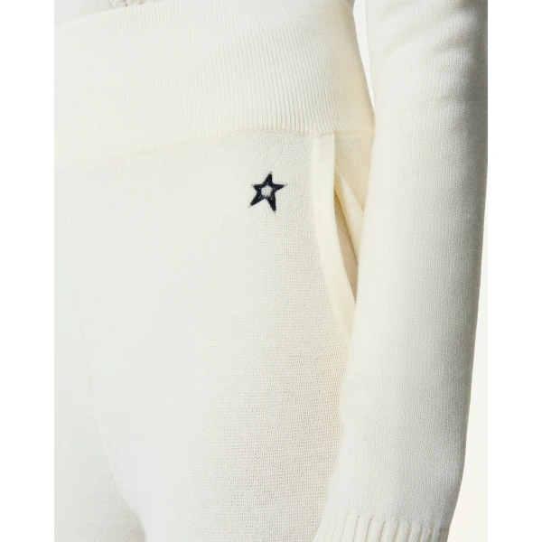 Perfect Moment Chalet Merino Wool Knitted Pant in Snow White, view 4 | Pants | Coveti