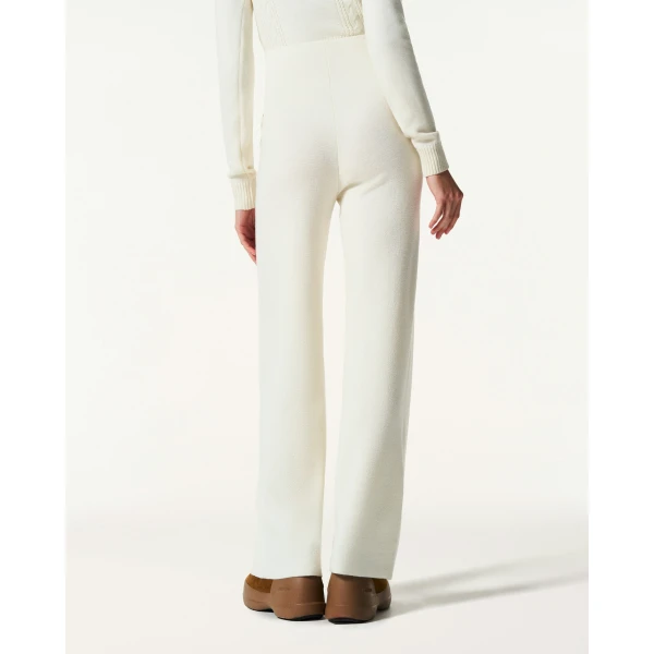 Perfect Moment Chalet Merino Wool Knitted Pant in Snow White, view 5 | Pants | Coveti