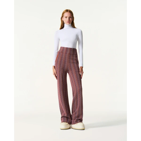 Perfect Moment Chalet Merino Wool Knitted Pant in Wine, view 2 | Pants | Coveti