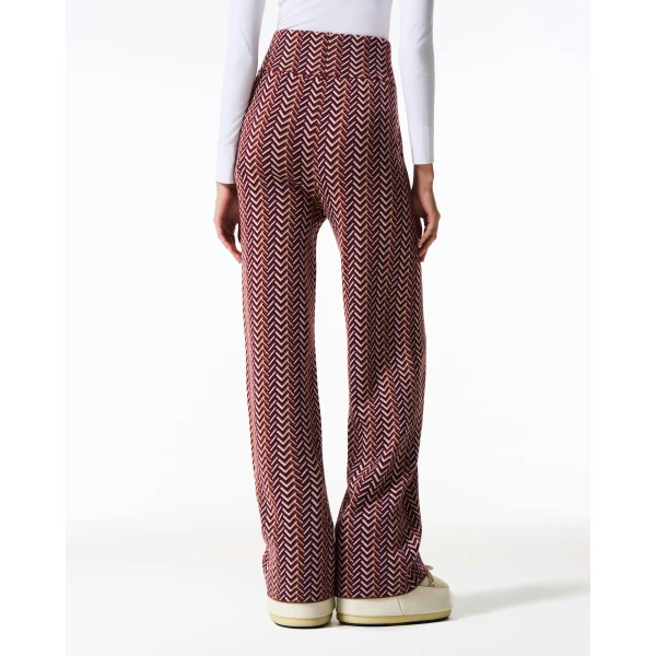 Perfect Moment Chalet Merino Wool Knitted Pant in Wine, view 4 | Pants | Coveti