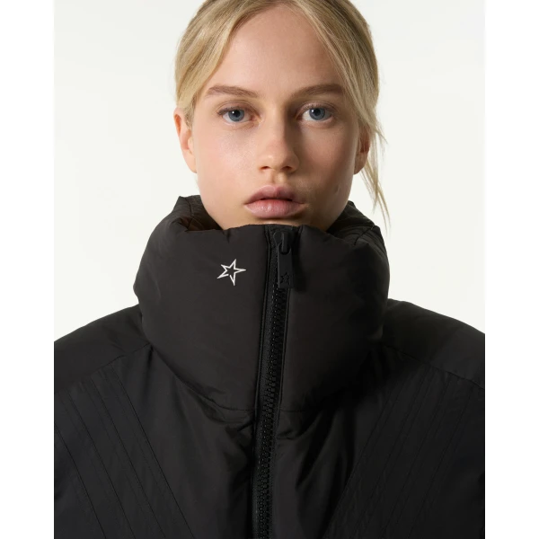 Perfect Moment Chevron Down Gilet in Black, view 4 | Vests | Coveti