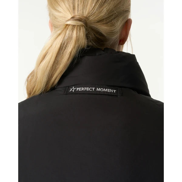 Perfect Moment Chevron Down Gilet in Black, view 5 | Vests | Coveti