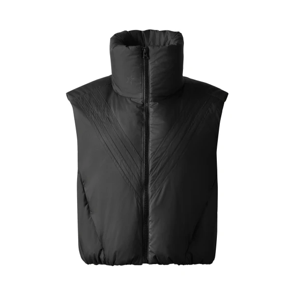 Chevron Down Gilet in Black