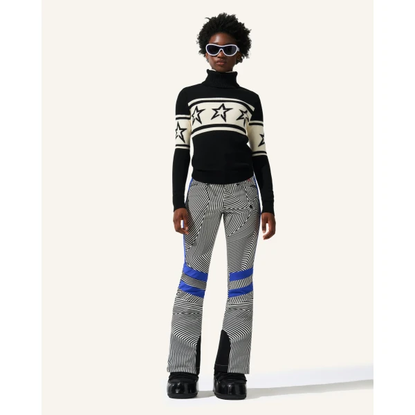 Perfect Moment Chopper Merino Wool Sweater in Black, view 2 | Sweaters | Coveti