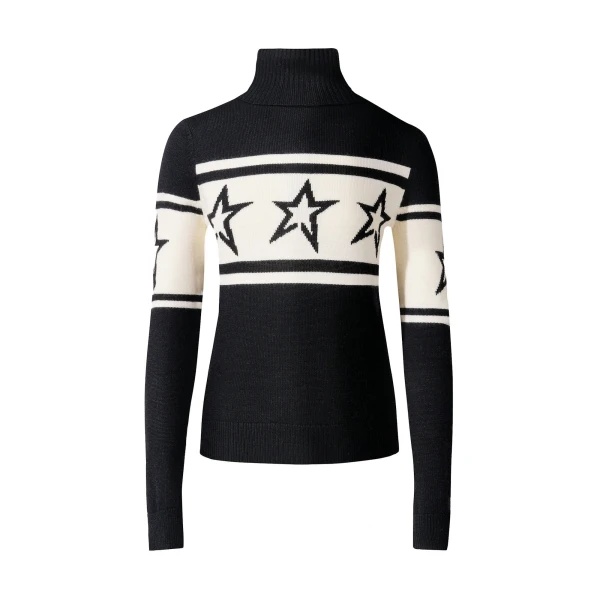 Perfect Moment Chopper Merino Wool Sweater in Black | Sweaters | Coveti
