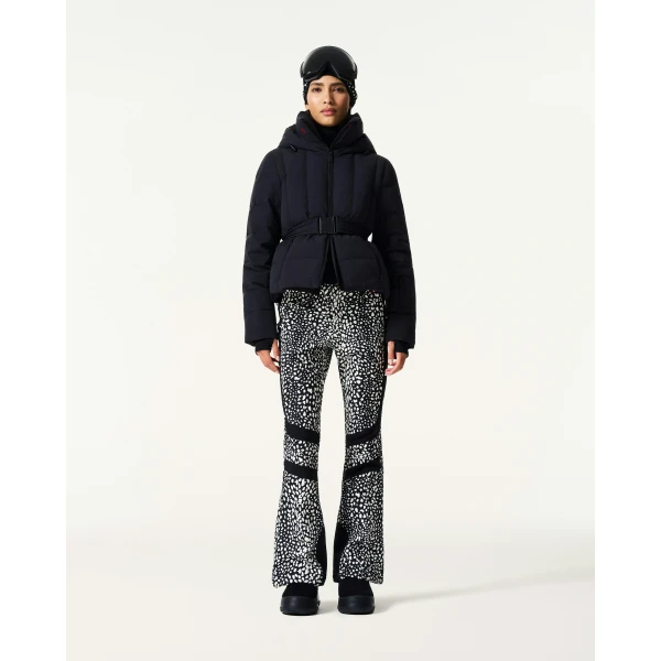 Perfect Moment Classic Waisted Down Ski Jacket in Black, view 2 | Jackets | Coveti
